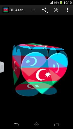 3D Azerbaijan Cube Flag LWP截图2