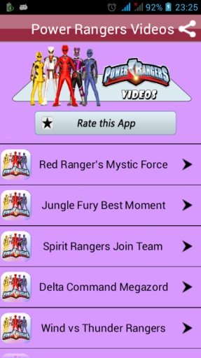 Power Rangers Videos截图2