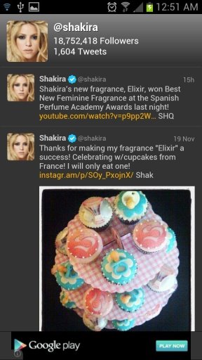 Shakira Tweets截图1