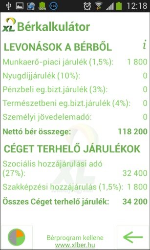 XL Bérkalkulátor截图4