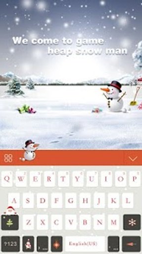 Snowflake Theme-Emoji Keyboard截图1