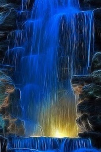 Blue Waterfalls Glitter Effect截图2