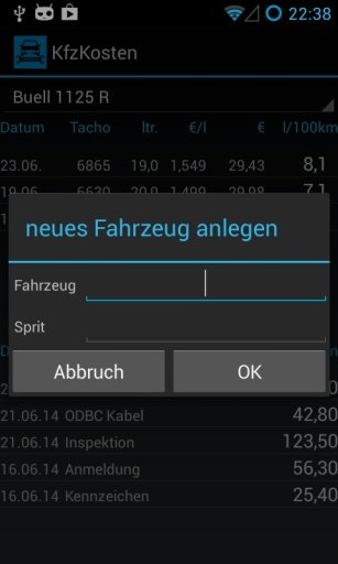 Kfz Kosten, Spritverbrauch截图3