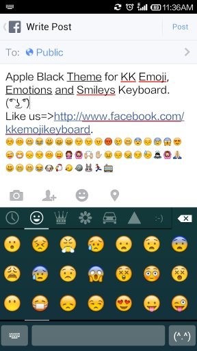 Smart Black Keyboard - Emoji截图6