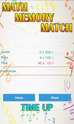 Math Memory Match截图5