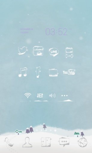 Falling snow dodol theme截图4