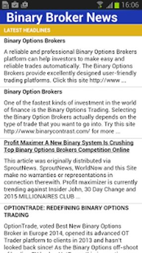 Binary Broker News截图1