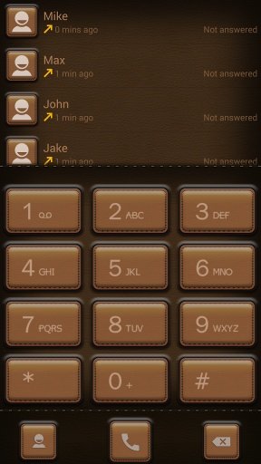 ExDialer Leather Theme截图2