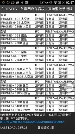 今日时尚 - 「iReserve 各专门店存货表」截图2