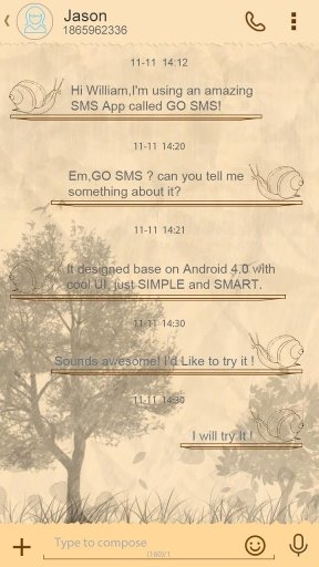 GO SMS PRO STICKY NOTES THEME截图4