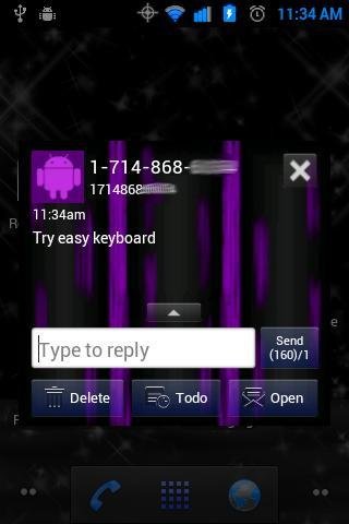 Purple Laser Go sms Pro Theme截图1