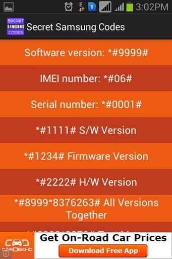 Secret Samsung Codes截图1