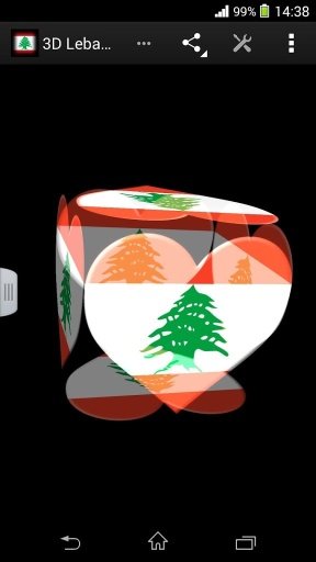 3D Lebanon Cube Flag LWP截图4