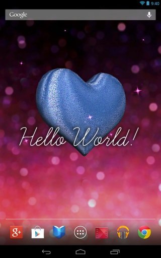 3D Glitter Heart LWP截图1