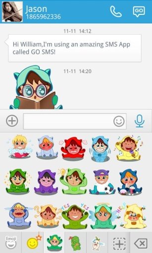 GO SMS PRO LITTLE MOKY STICKER截图4