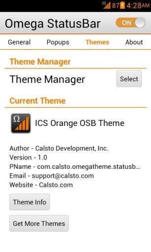 ICS Orange Omega StatusBar截图4