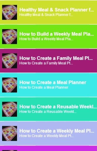 Weekly Meal Planner Howto截图2