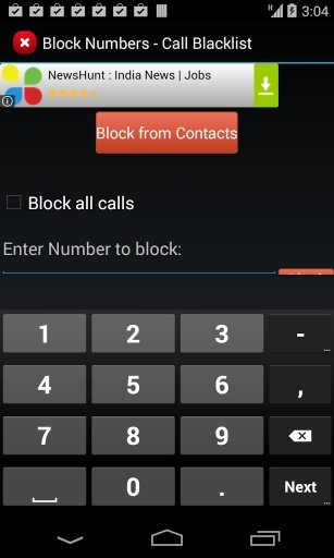 Block Numbers and contacts截图5