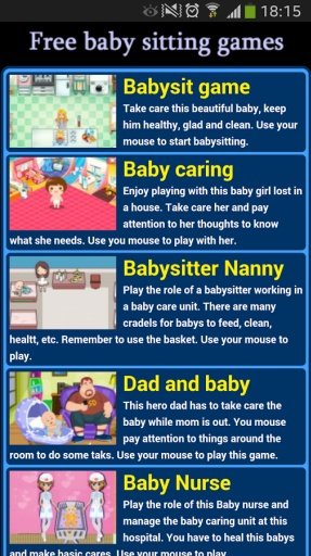 Free Baby Sitting Games截图2