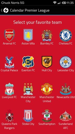 Calendar Premier League截图3