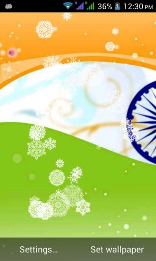 3D India Flag Live Wallpaper截图2