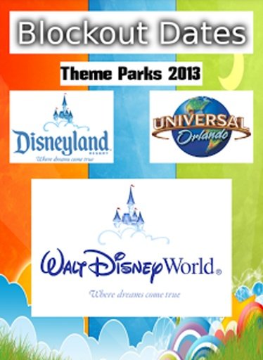 Theme parks blockout dates截图2