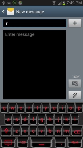 Stylish Black Red Keyboard截图2