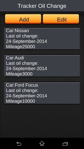 Oil Change Tracker截图1