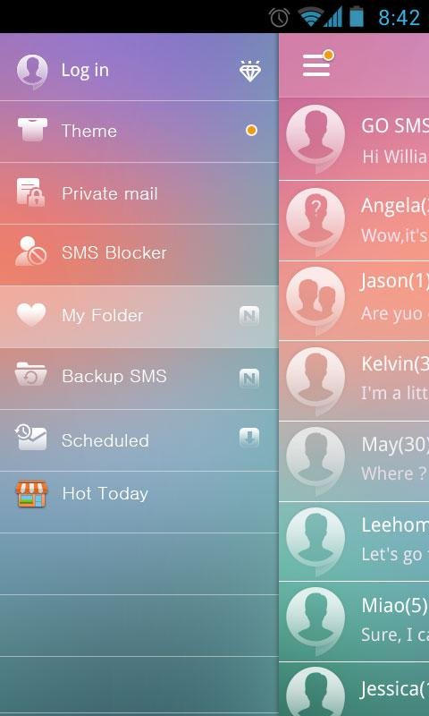 GO SMS Pro Light Theme EX截图10