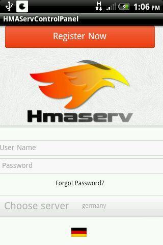 HMAServ Control Panel截图1