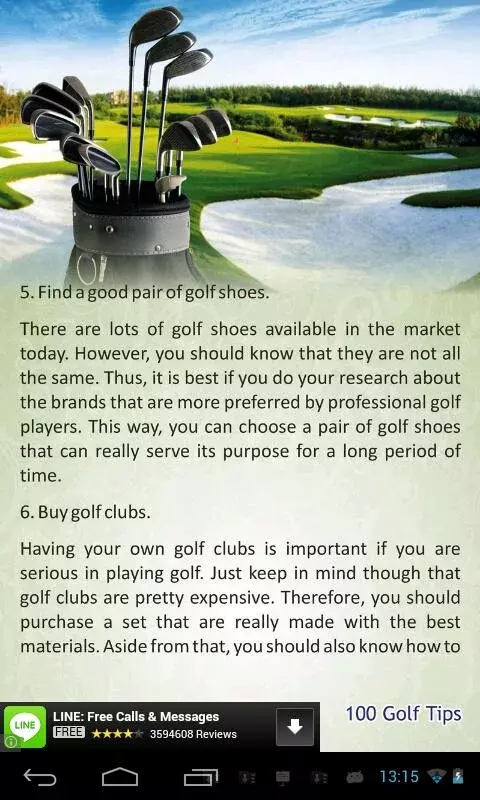 100 Golf Playing Tips截图4