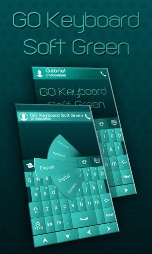 GO Keyboard Soft Green Theme截图3