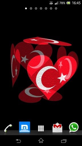 3D Turkey Cube Flag LWP截图4