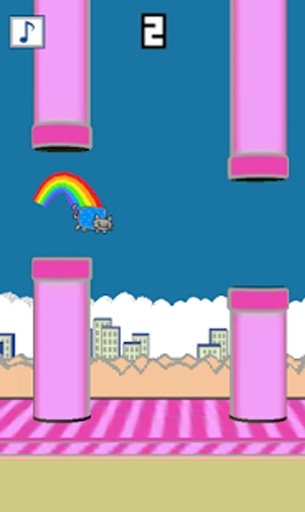 Flappy Rainbow Cat 3D截图6