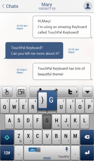 TouchPal SkinPack Blue截图5