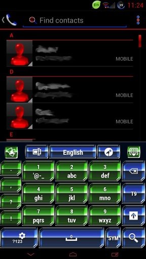 GO Keyboard Alien theme截图3