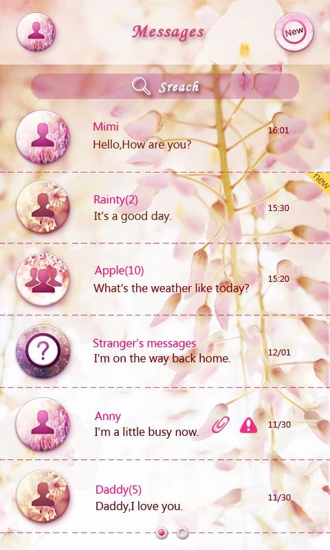 GO SMS FLOWER DANCE THEME截图6