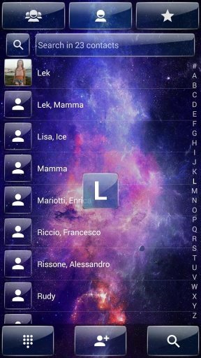 ExDialer theme Galaxy Glass截图4