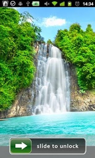 Beautiful Waterfall LockScreen截图7