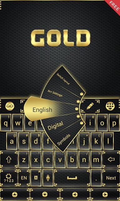 Gold Emoji GO Keyboard Theme截图9