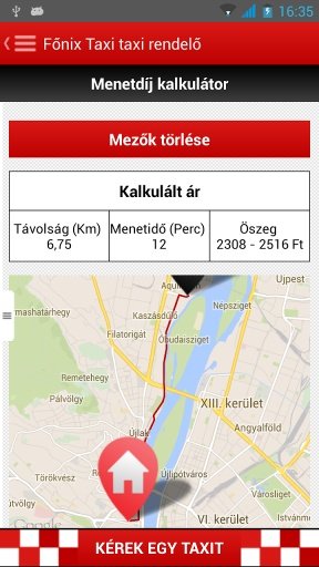 Főnix Taxi rendelő alkalmazás截图1