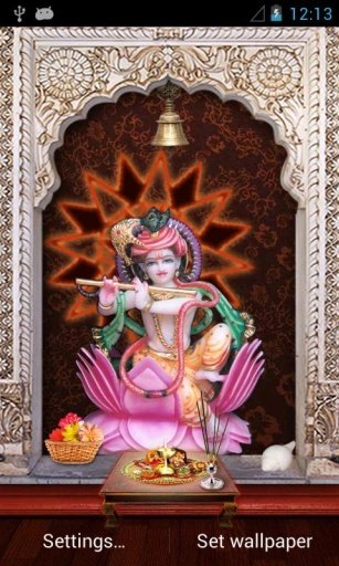 Radhe Krishna 3D Temple LWP截图10