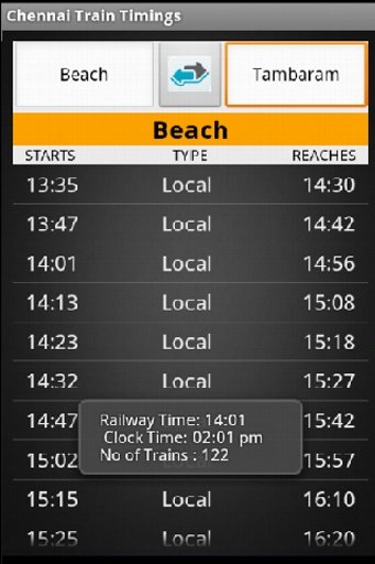 Chennai Train Timings截图4