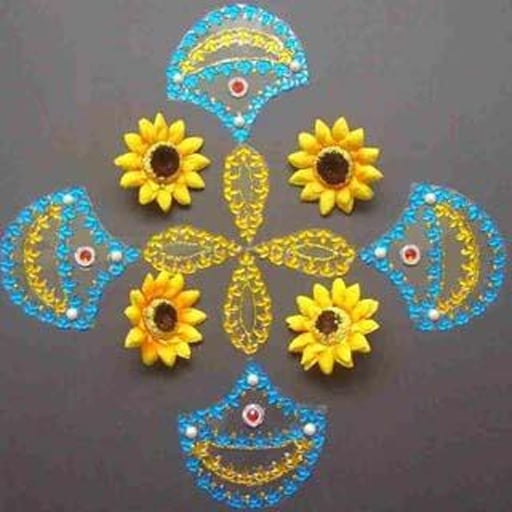 Rangoli With Flowers截图3