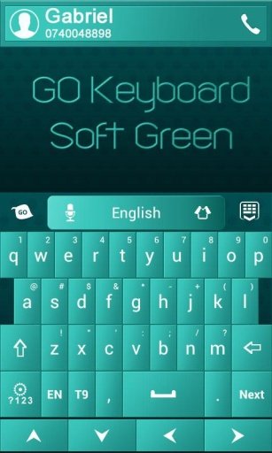 GO Keyboard Soft Green Theme截图6