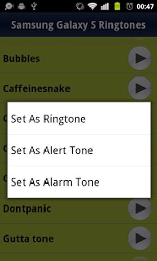 Samsung Galaxy S Ringtones截图3