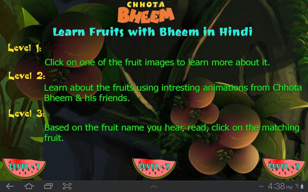 LearnFruitsWith Bheem In Hindi截图2