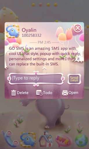 GO SMS Pro Elephant Theme EX截图4