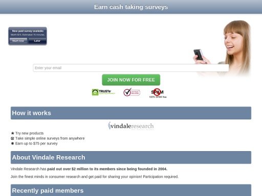 Free Surveys for Money Vindale截图5