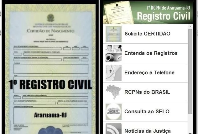 1º REGISTRO CIVIL de ARARUAMA截图2